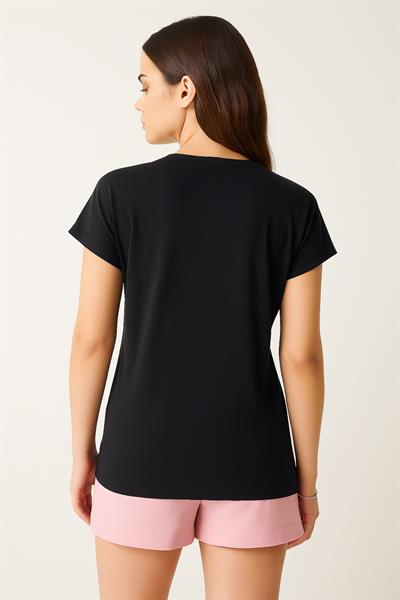 Zebra Desen Baskılı Oversize Tshirt