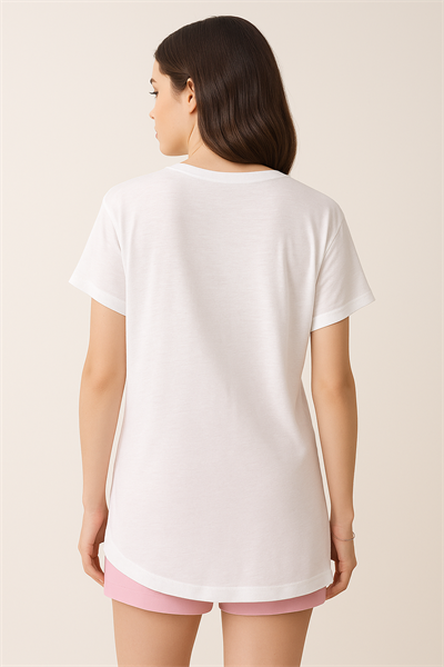 Zebra Desen Baskılı Oversize Tshirt