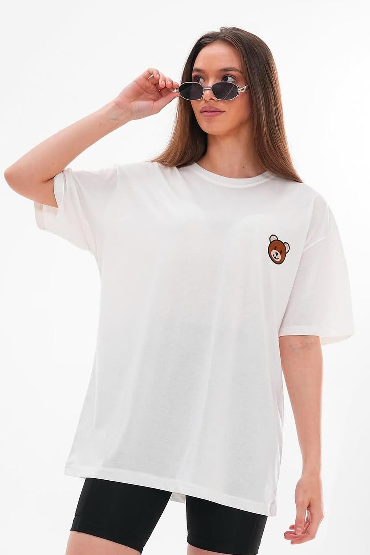 Ayıcık Baskılı TshirtKADIN T-SHİRT