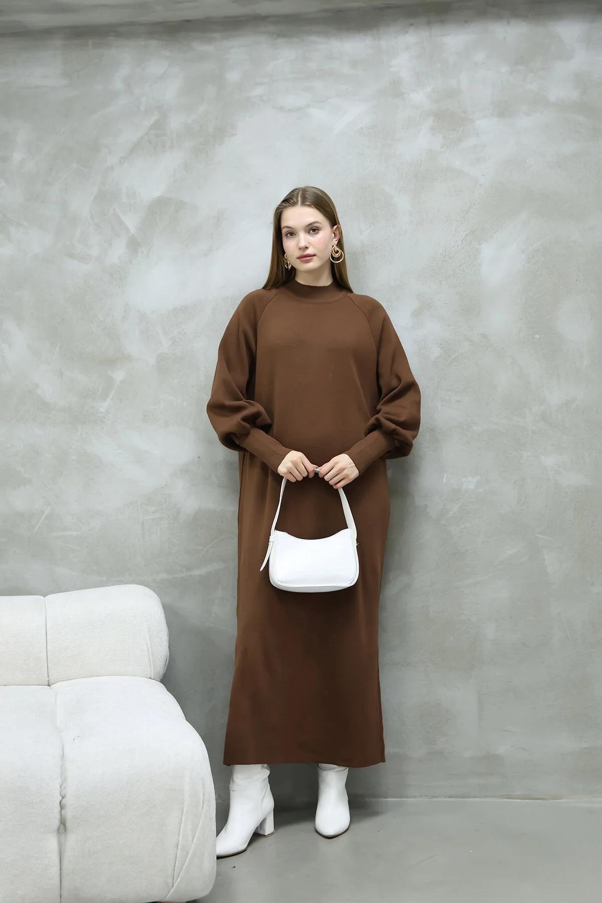 Balon Kol Triko ElbiseKADIN ELBİSE