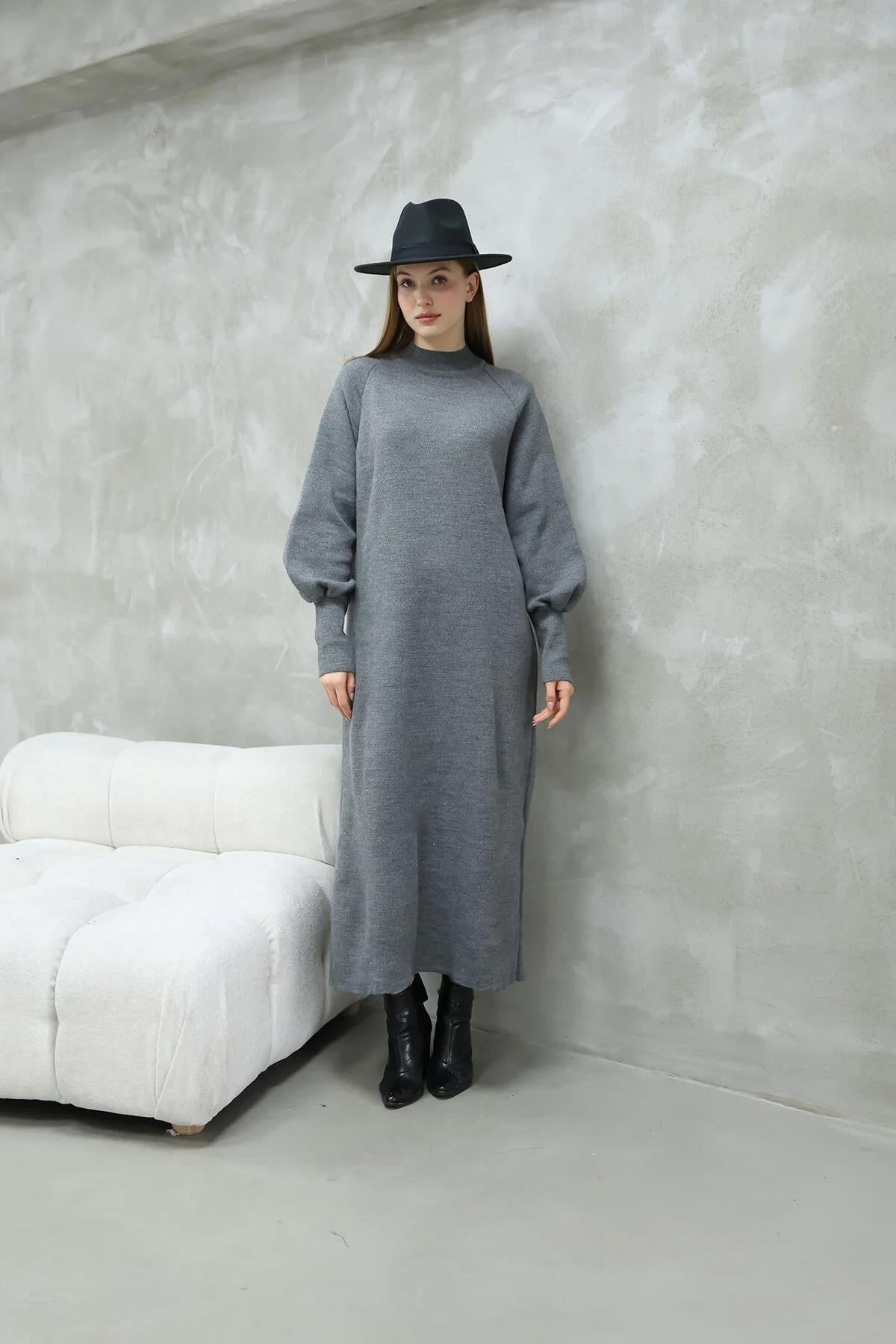 Balon Kol Triko ElbiseKADIN ELBİSE