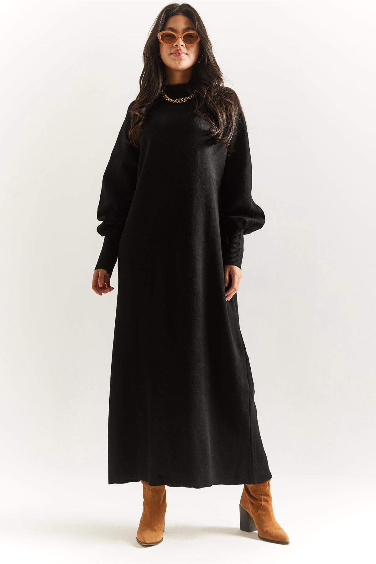 Balon Kol Triko ElbiseKADIN ELBİSE