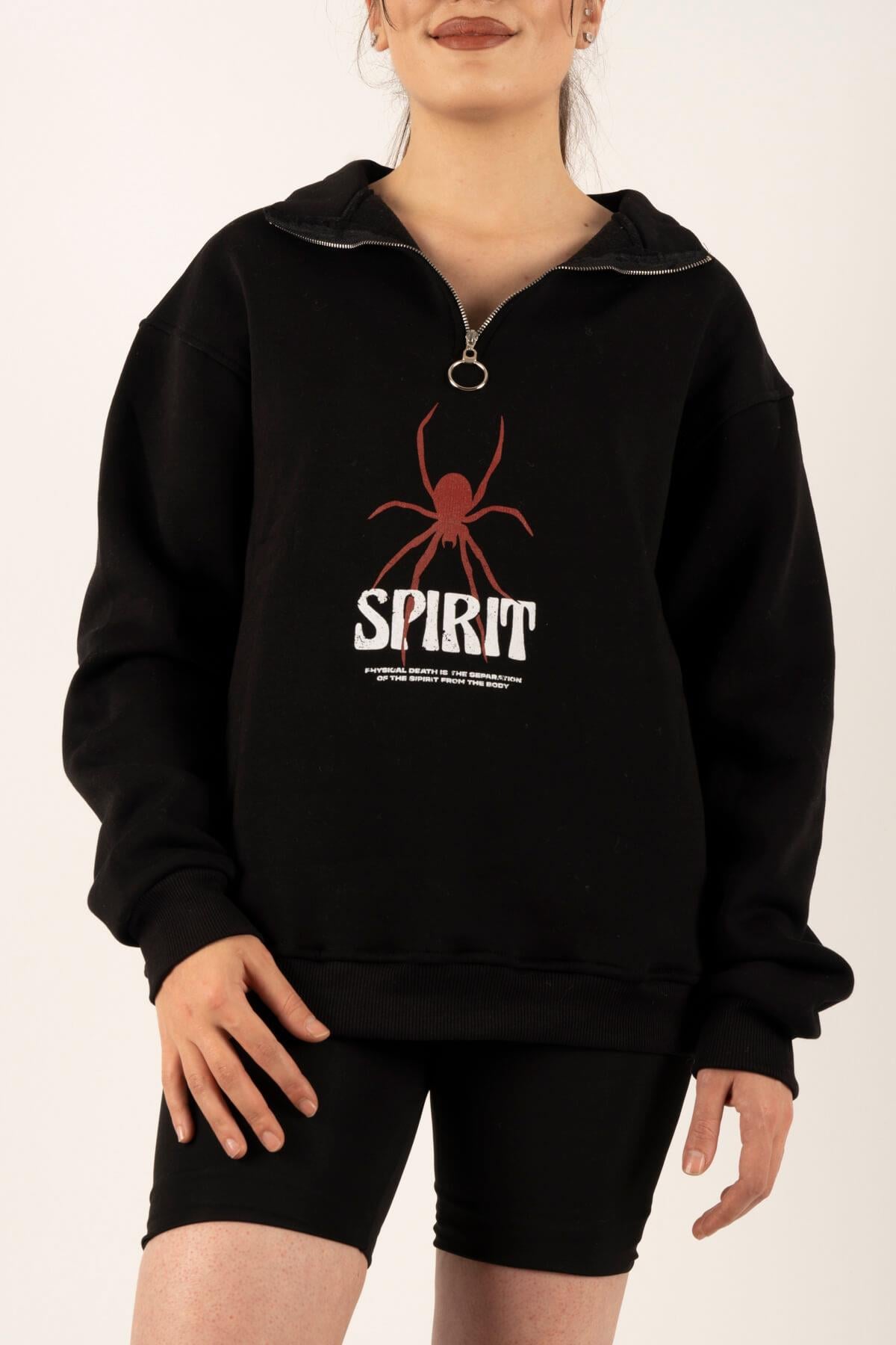 Baskılı 3 İp SweatKADIN SWEATSHİRT