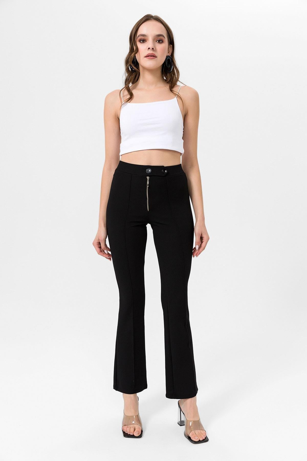 Çift Düğmeli Venedik PantolonKADIN PANTOLON