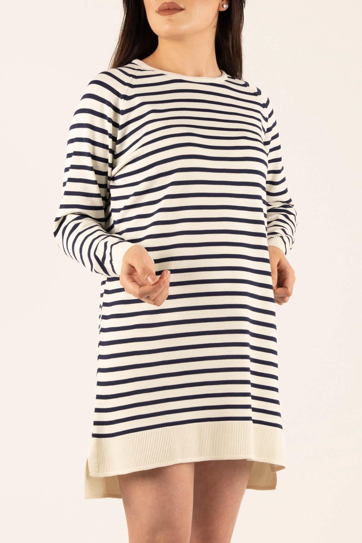 Çizgili Penye TunikKADIN TUNİK