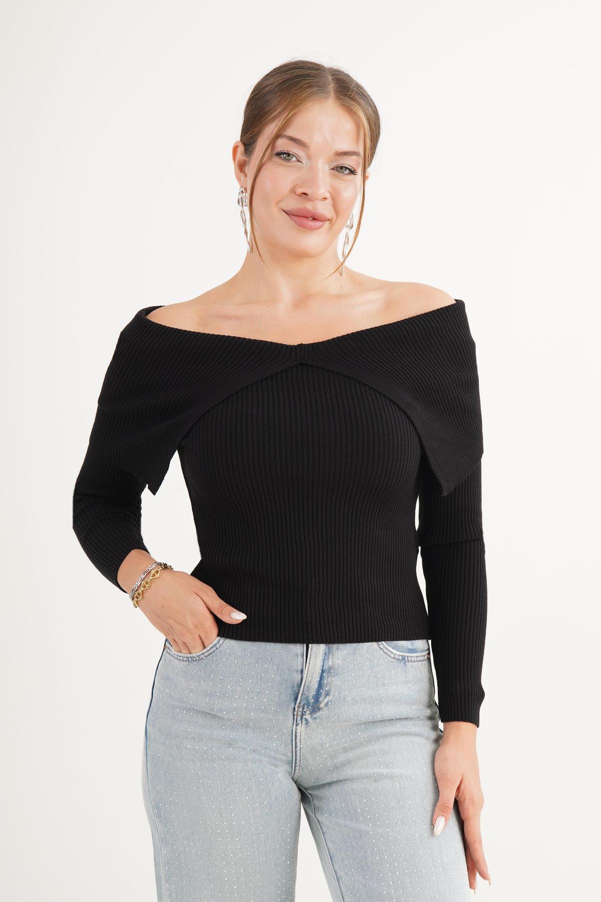 Degaje Yaka Triko KazakKADIN KAZAK