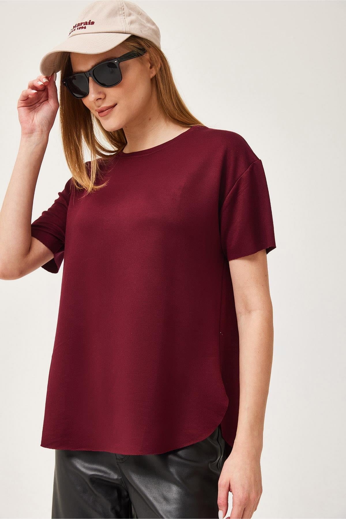 Eteği Oval Modal TshirtKADIN T-SHİRT