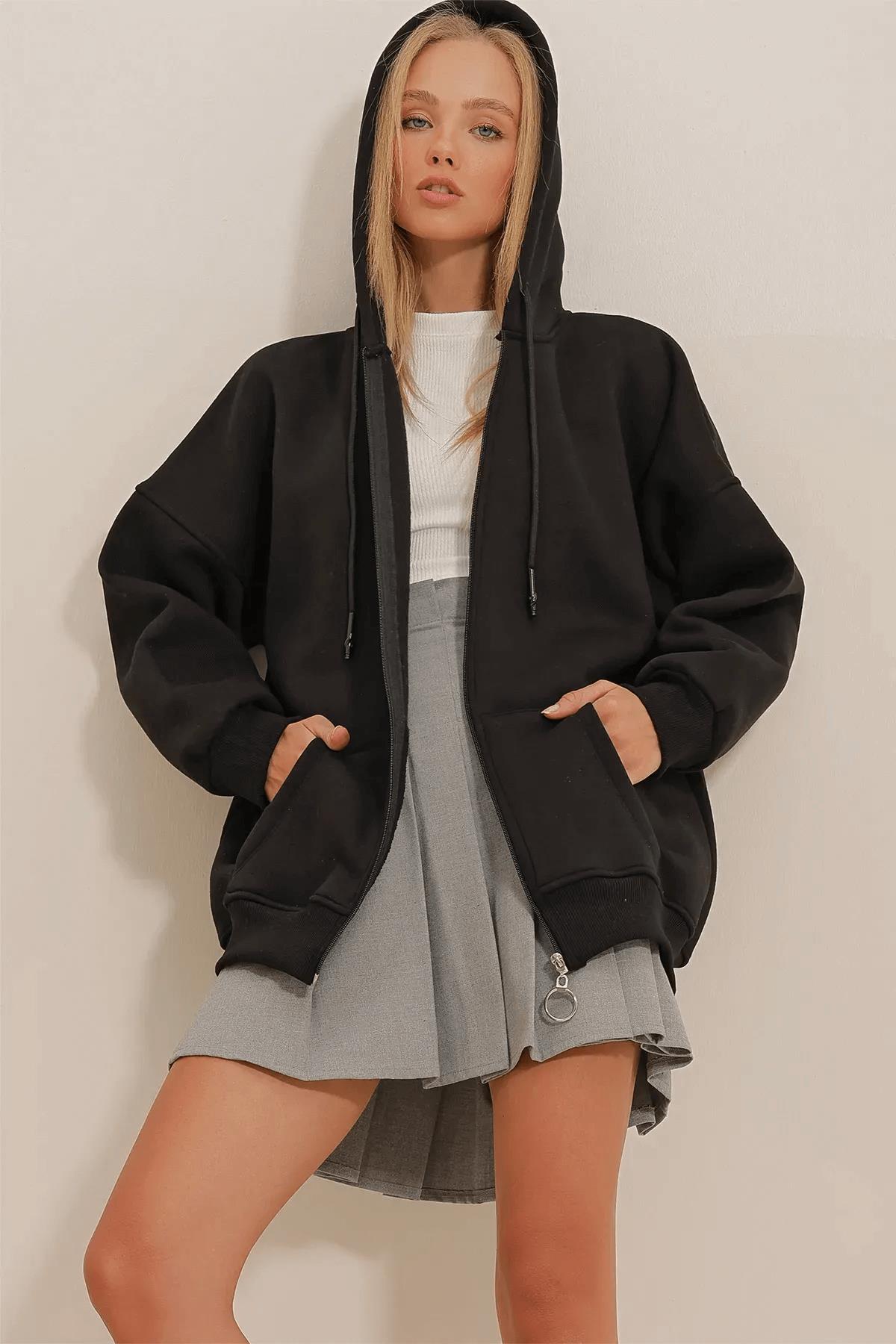 Fermuarlı SweatKADIN SWEATSHİRT