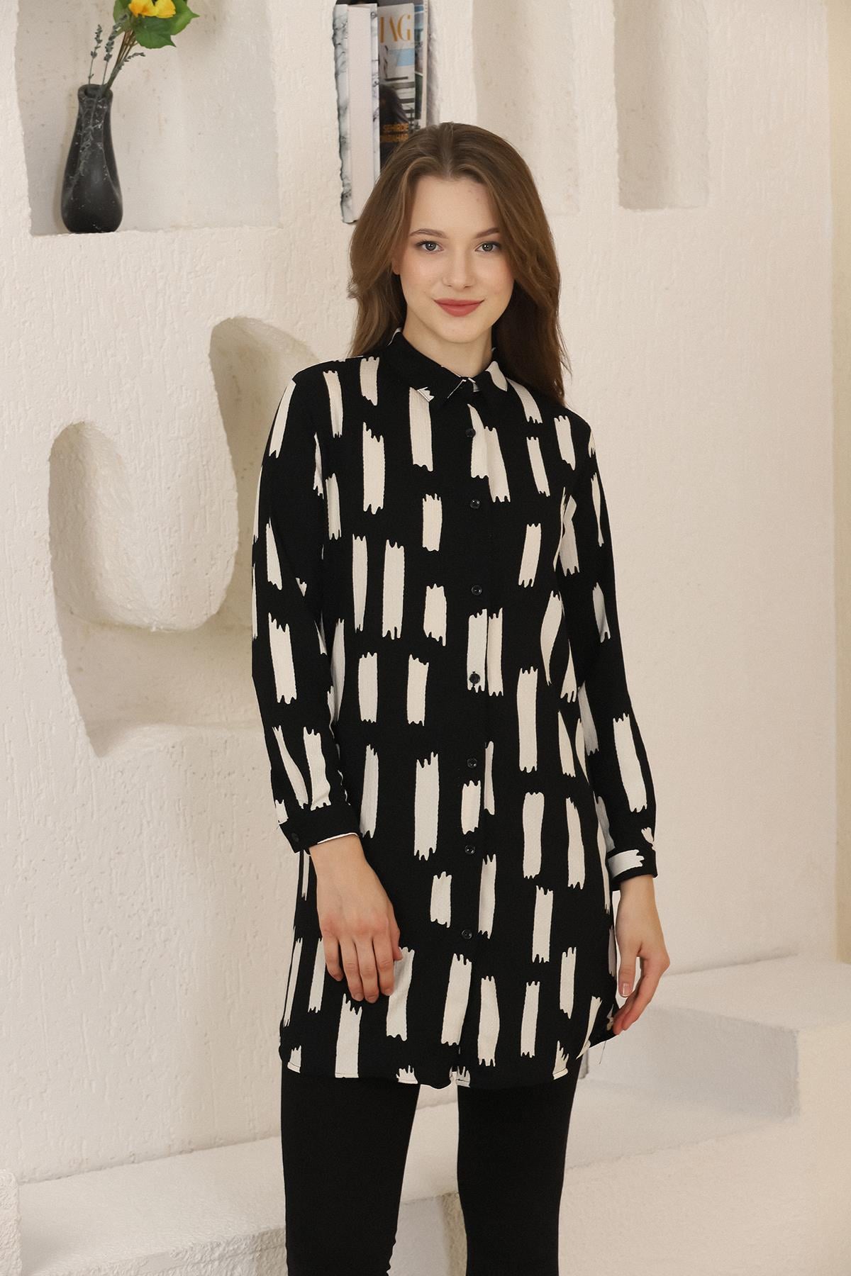 Fırça Desen TunikKategorisiz