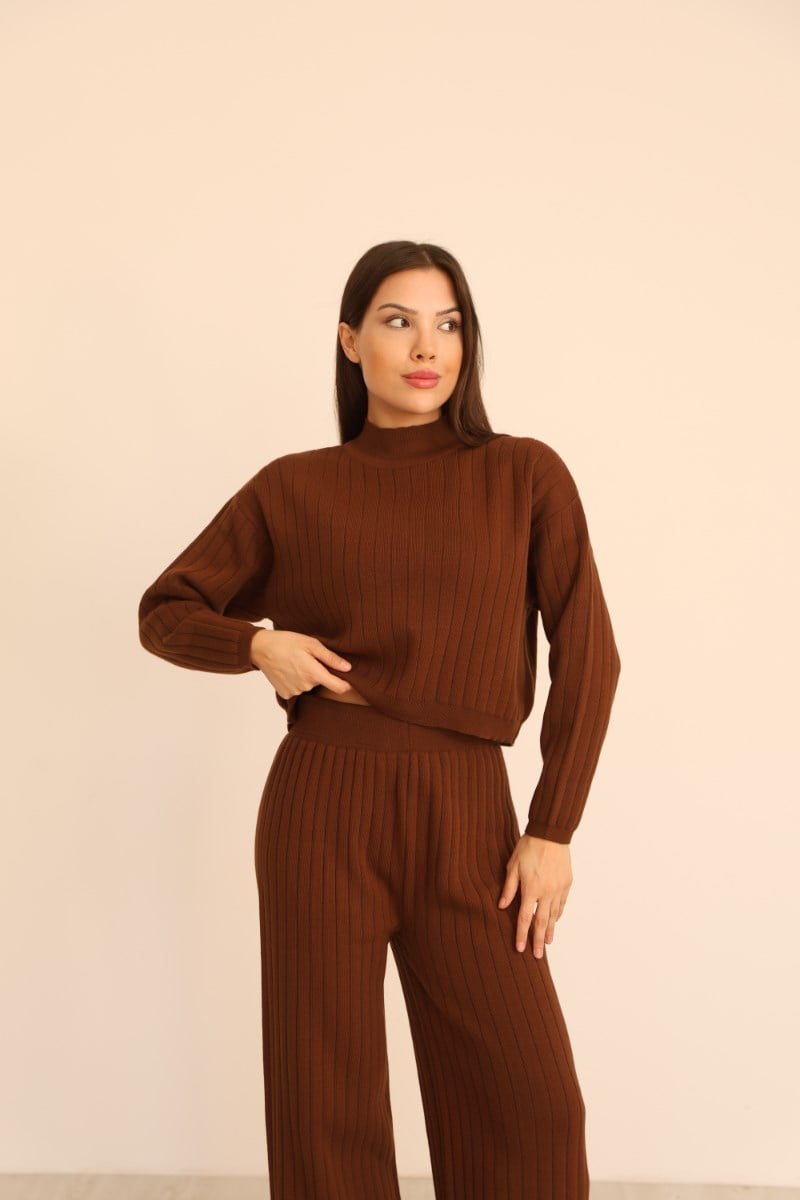 Fitilli Crop Pantolon İkili TakımKADIN ALT - ÜST TAKIM