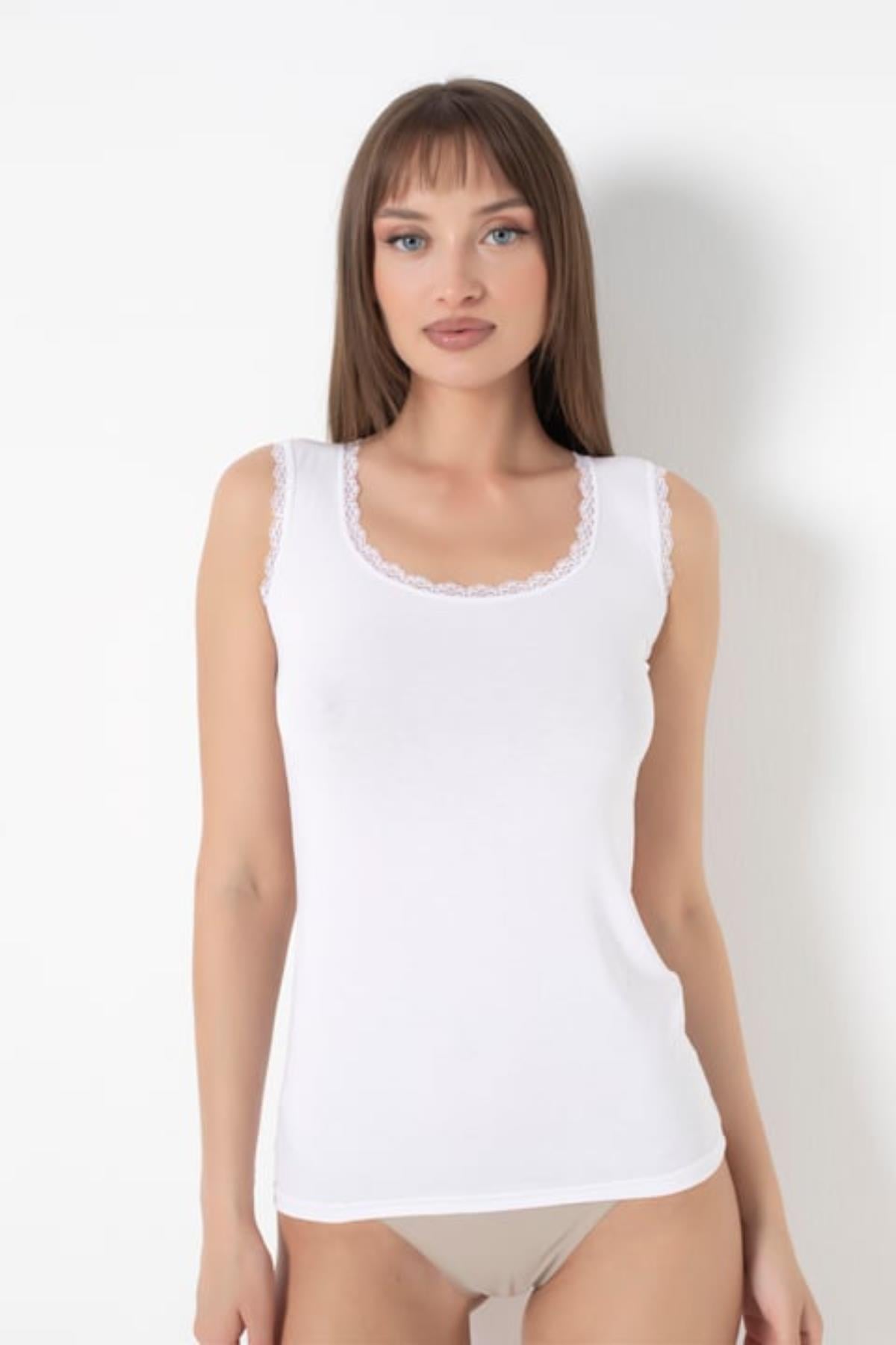 Geniş Askılı Dantelli AtletKADIN ATLET