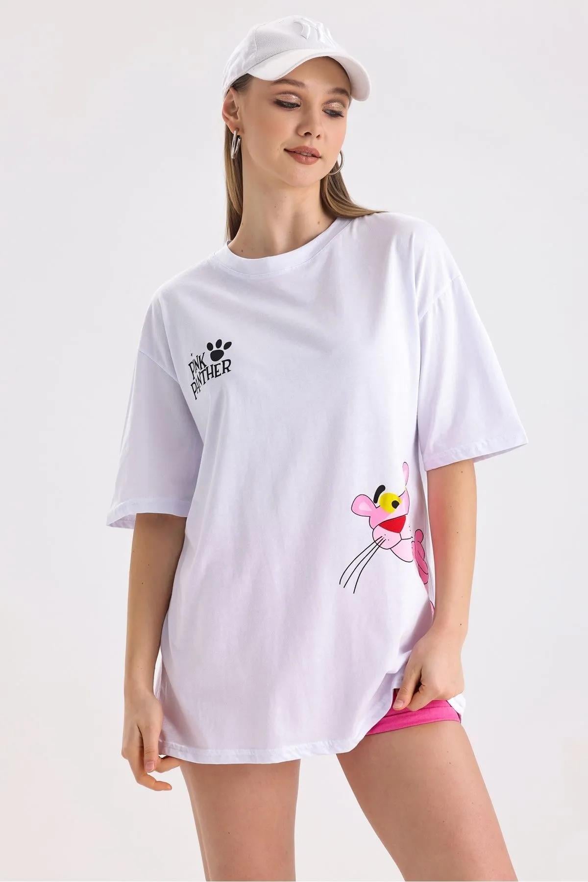 Pink Panter Baskılı TshirtKADIN T-SHİRT