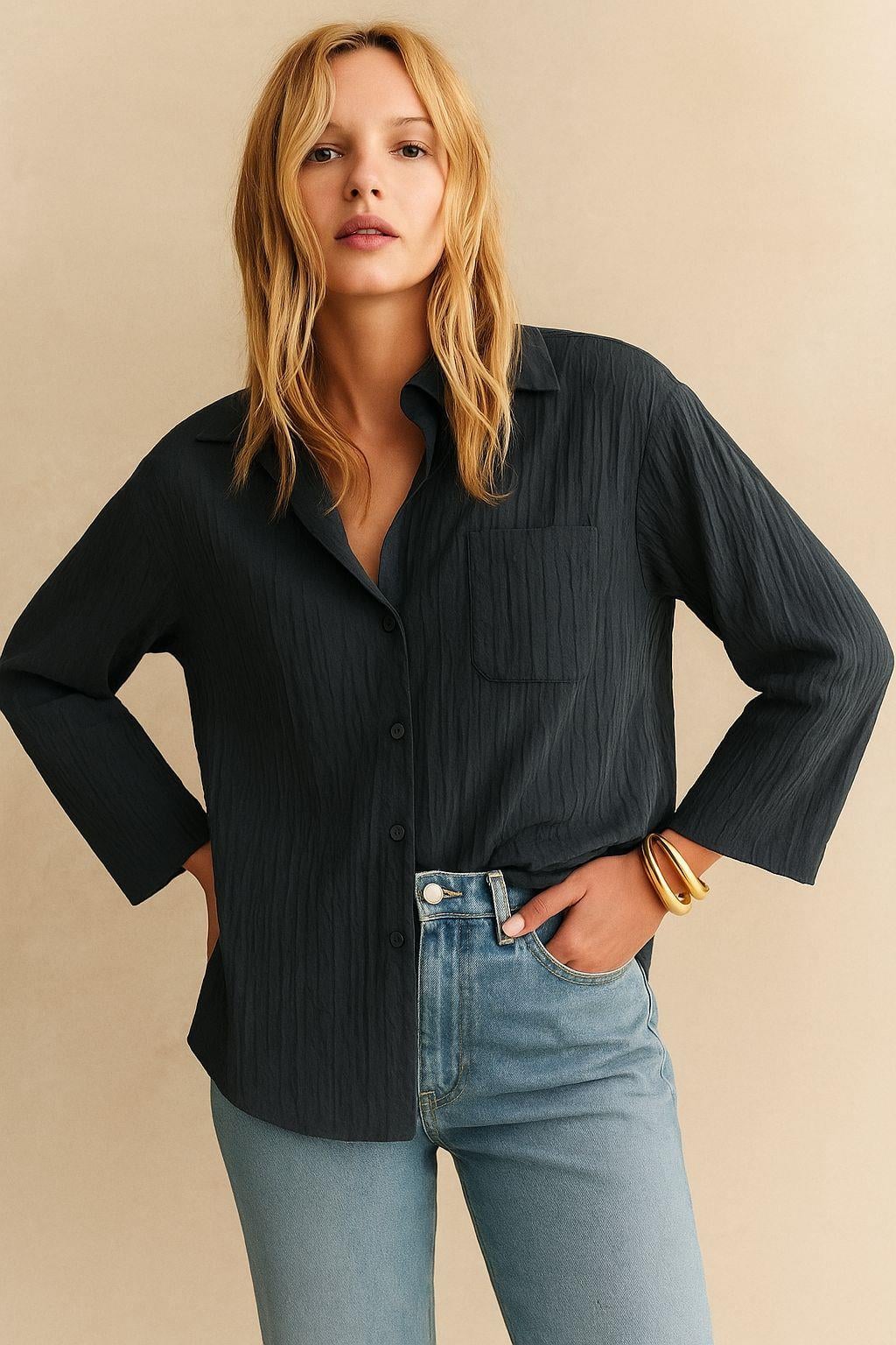 Tek Cepli Salaş GömlekKADIN GÖMLEK