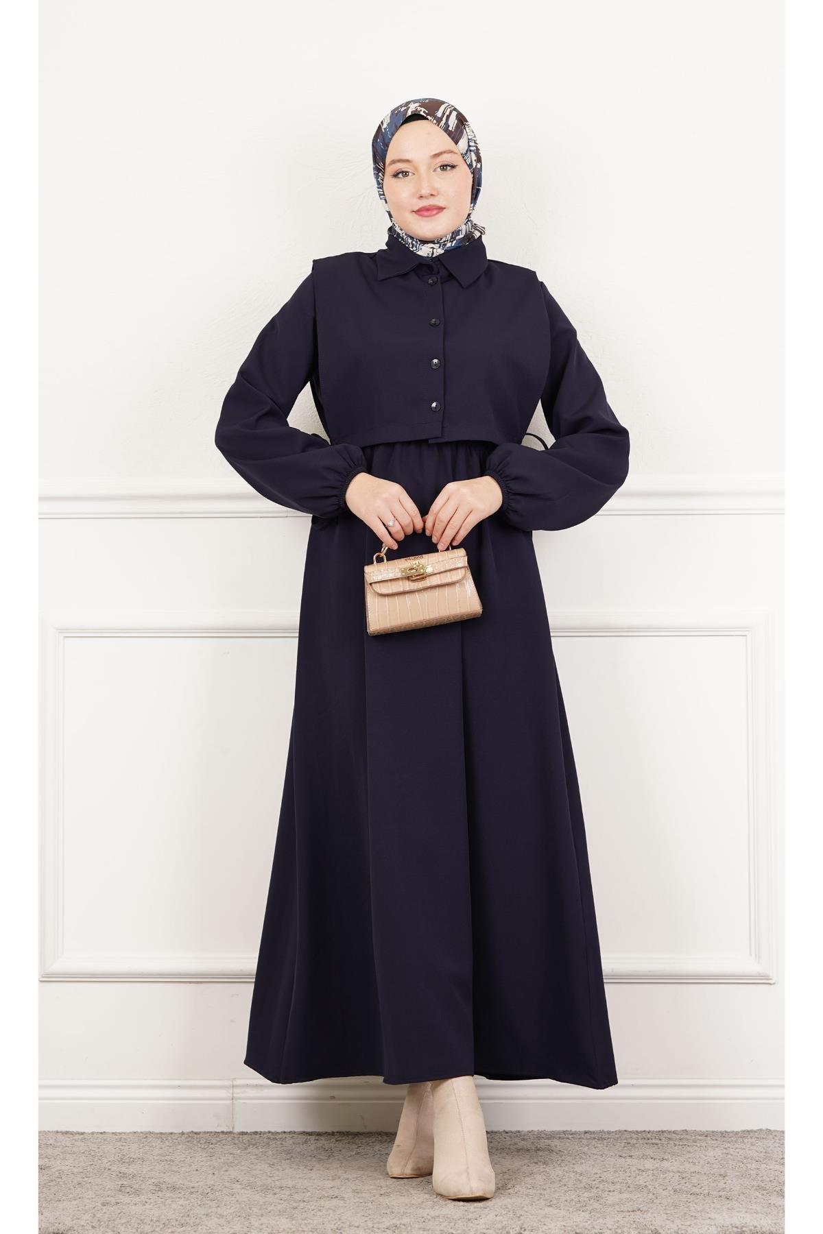 Üstü Gömlek Detaylı ElbiseKADIN ELBİSE