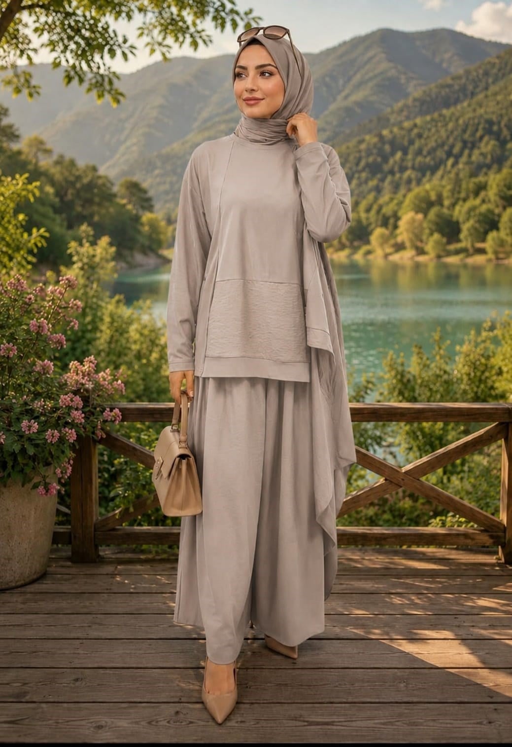 Ceremony Bambu Uzun Kollu Bluz