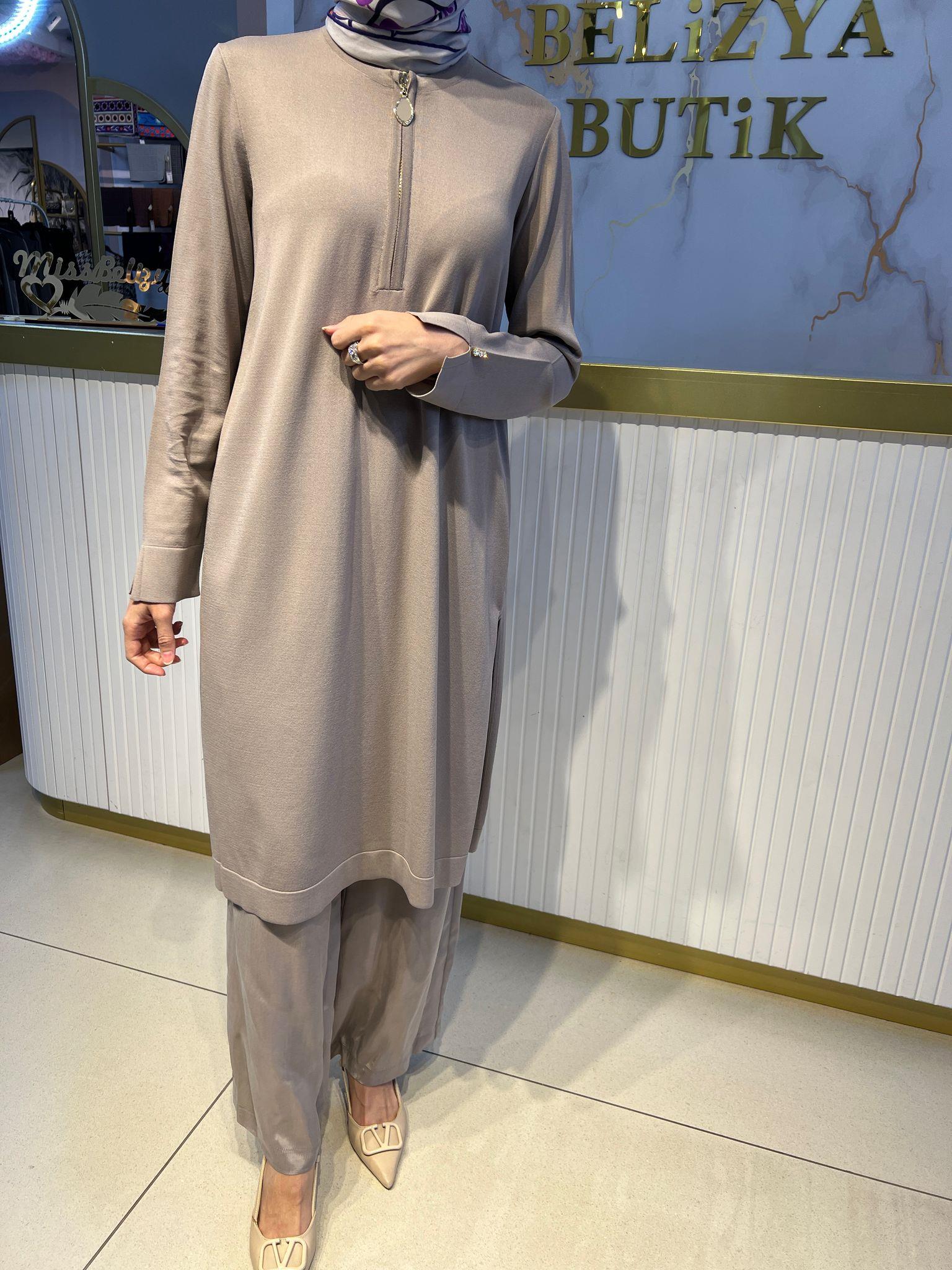 MİSSDALİDA FERMUARLI MERSERİZE UZUN TUNİK