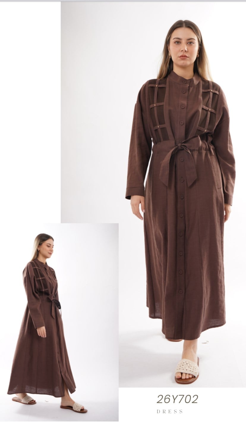 CEREMONY KAFES DETAYLI KETEN ELBİSE