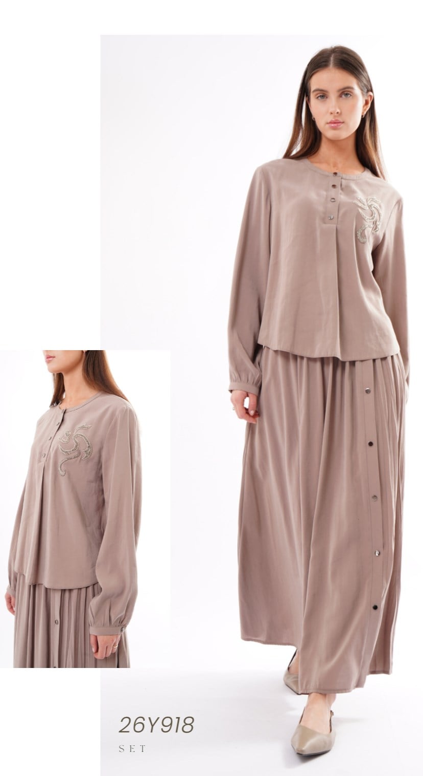 Ceremony Kristal İşlemeli Etekli Modal Takım