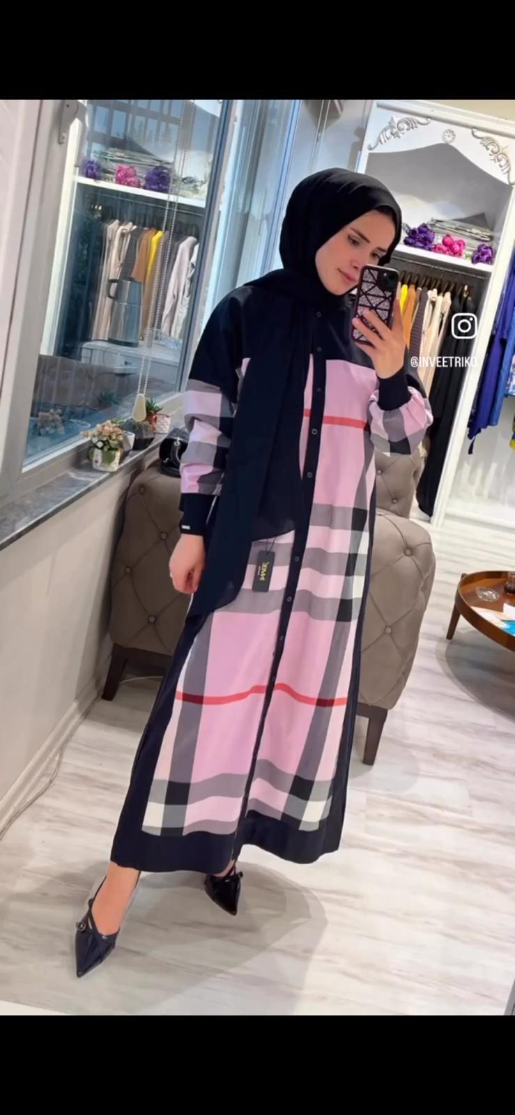 İNVEE UZUN BURBERRY GÖMLEK