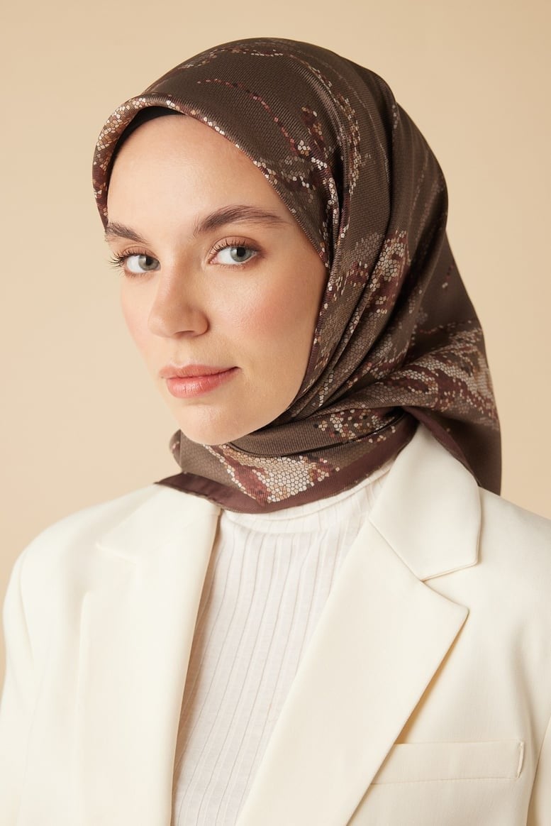 Maisa Cevlan Mulberry İpek Eşarp Vizon