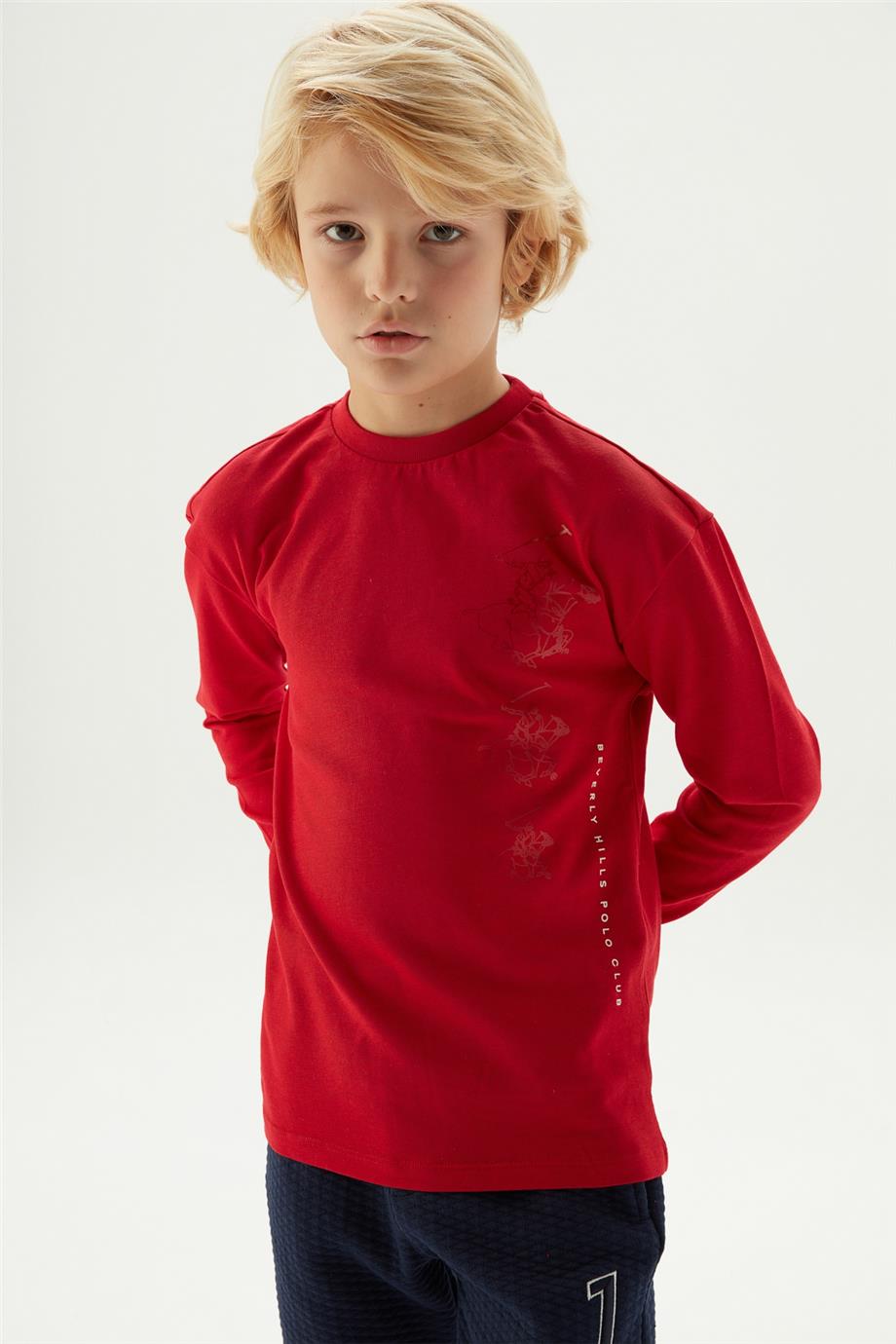 Beverly Hills Polo Club Erkek Çocuk Bordo T-Shirt