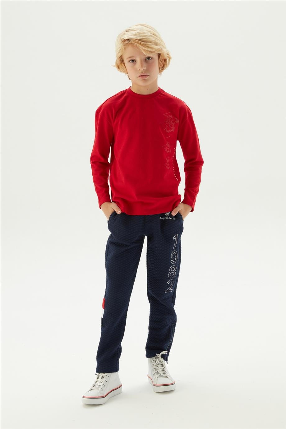 Beverly Hills Polo Club Erkek Çocuk Bordo T-Shirt