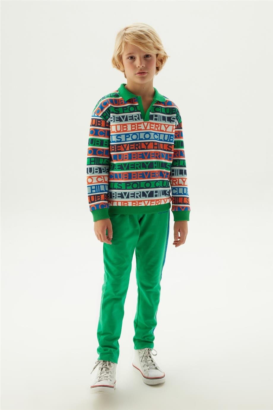 Beverly Hills Polo Club Erkek Çocuk Desenli Sweatshirt