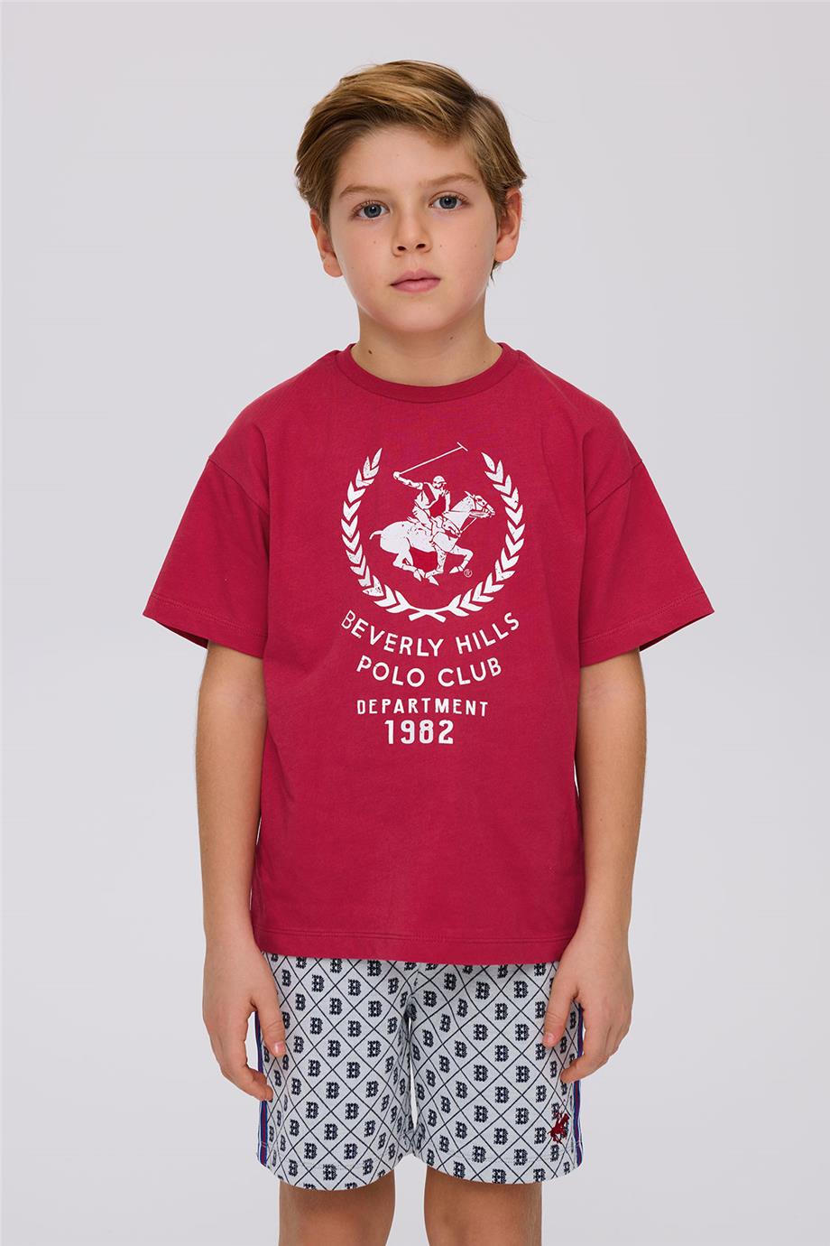Beverly Hills Polo Club Erkek Çocuk Kırmızı Tshirt