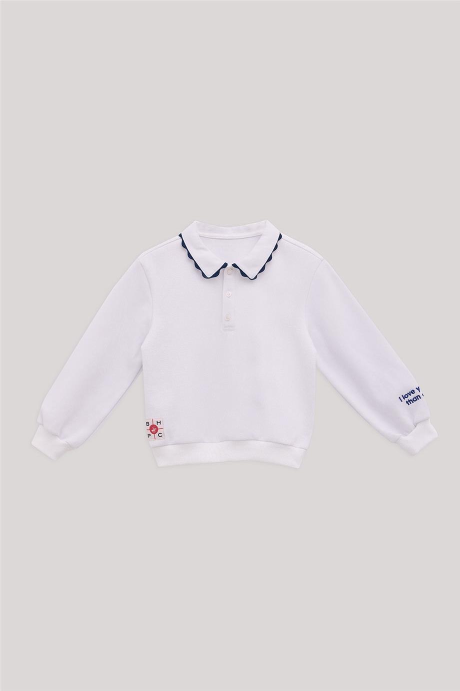 Beverly Hills Polo Club Kız Çocuk Beyaz T-Shirt