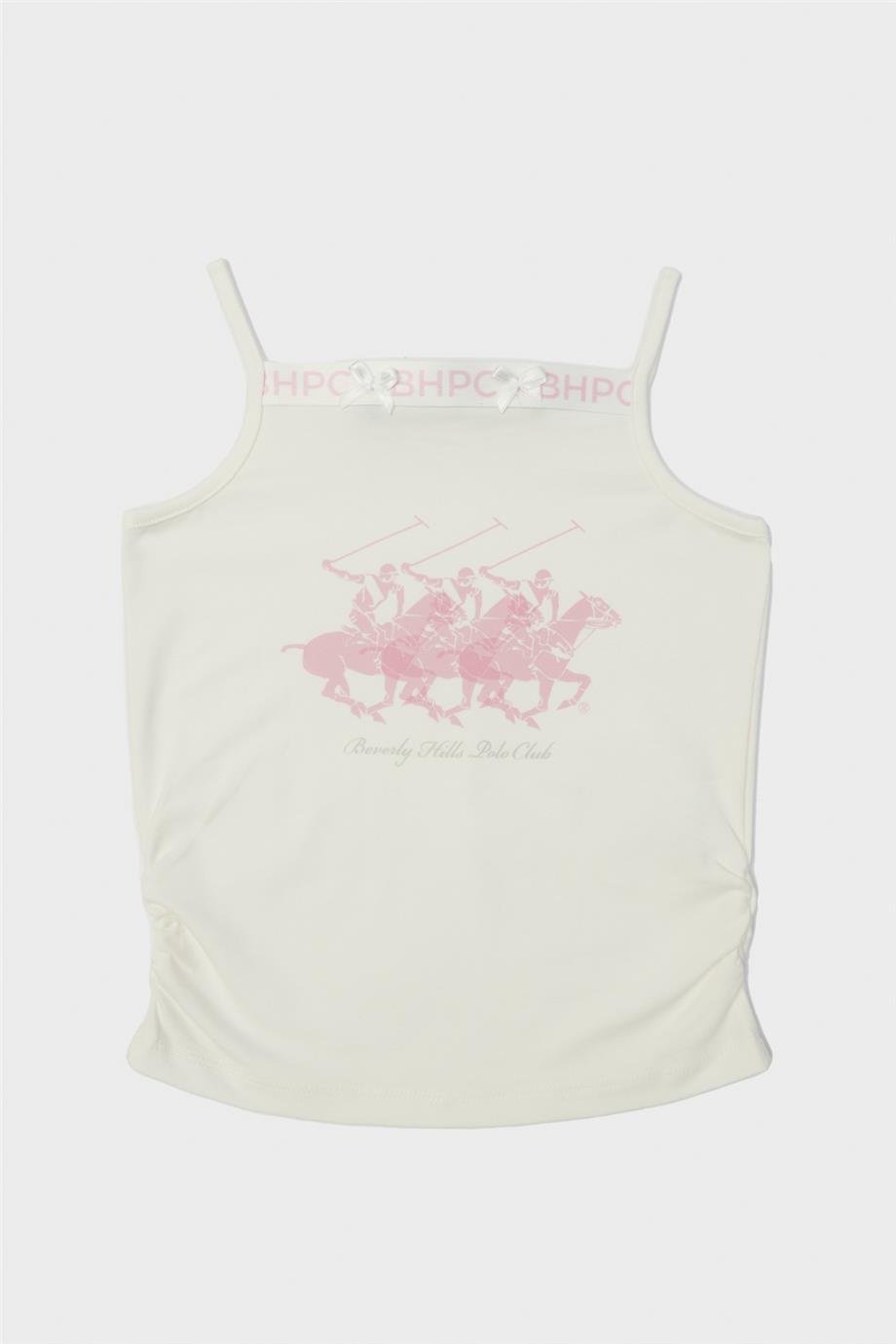 Beverly Hills Polo Club Kız Çocuk Beyaz Atlet