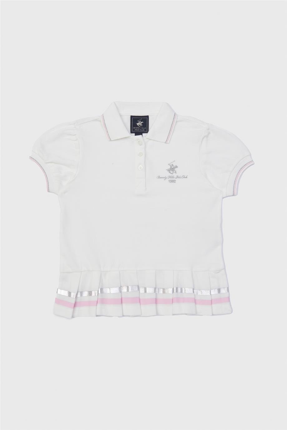 Beverly Hills Polo Club Kız Çocuk Beyaz T-Shirt
