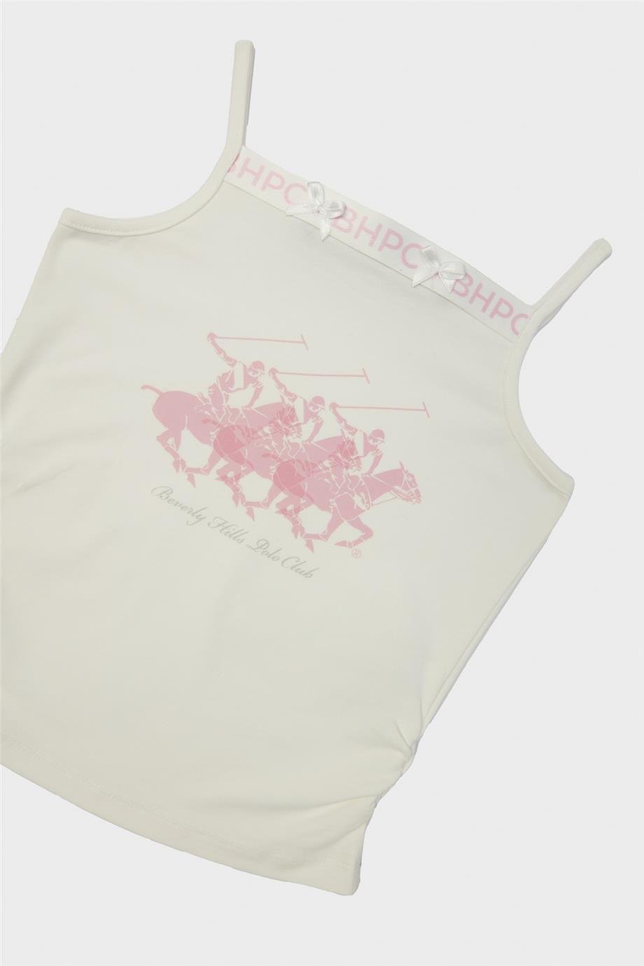 Beverly Hills Polo Club Kız Çocuk Beyaz Atlet