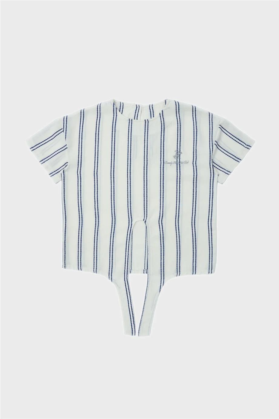 Beverly Hills Polo Club Kız Çocuk Çizgili T-Shirt