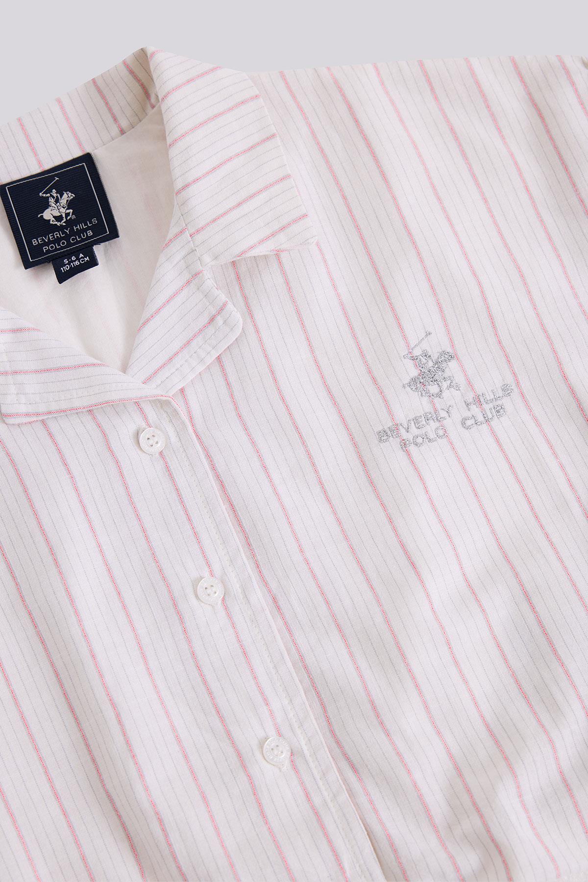 Beverly Hills Polo Club Kız Çocuk Çizgili Bluz