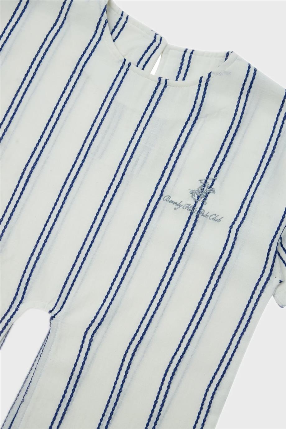 Beverly Hills Polo Club Kız Çocuk Çizgili T-Shirt