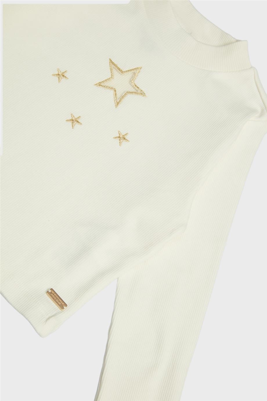 Beverly Hills Polo Club Kız Çocuk Ekru Sweatshirt