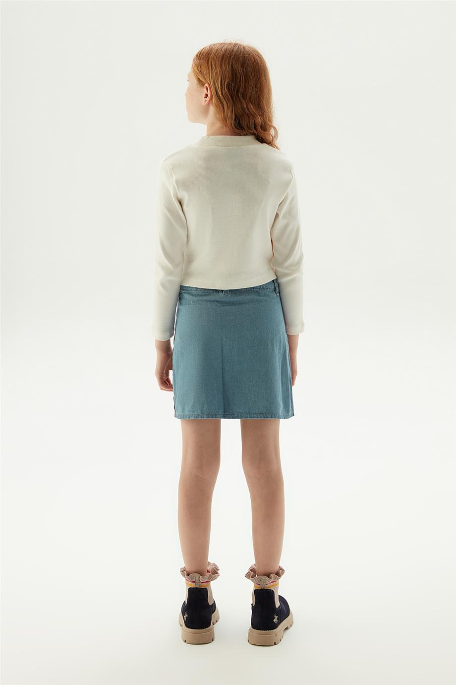 Beverly Hills Polo Club Kız Çocuk Ekru Sweatshirt