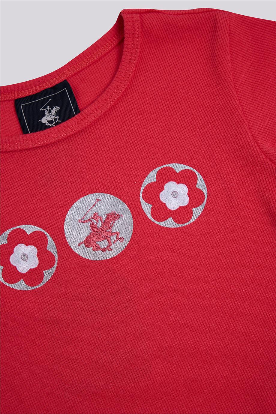 Beverly Hills Polo Club Kız Çocuk Kırmızı Tshirt