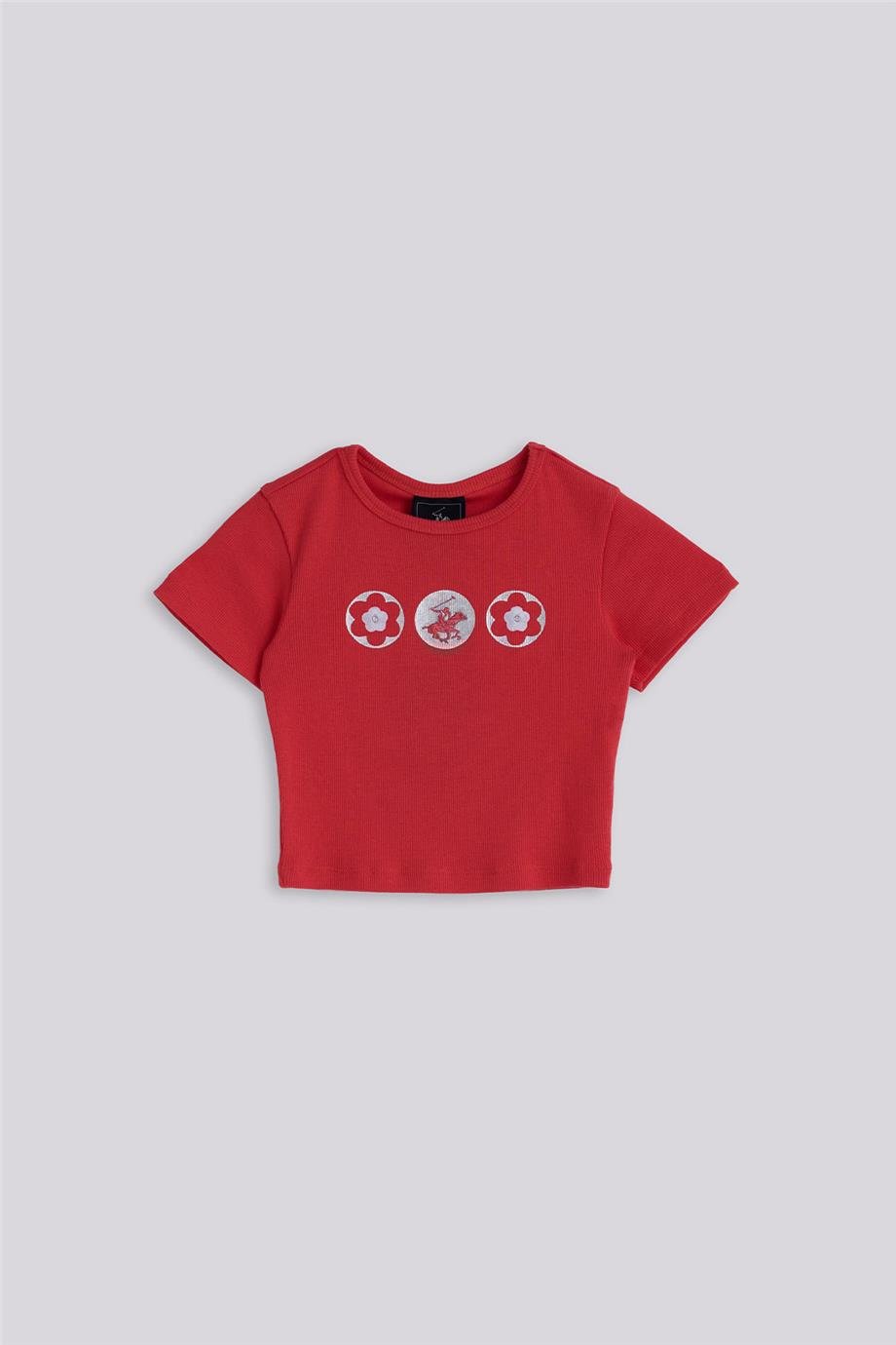 Beverly Hills Polo Club Kız Çocuk Kırmızı Tshirt
