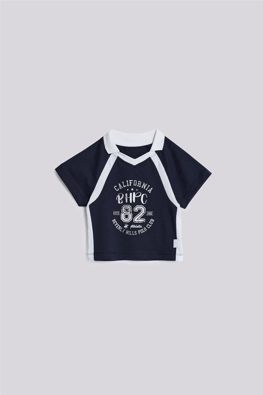 Beverly Hills Polo Club Kız Çocuk Lacivert Tshirt