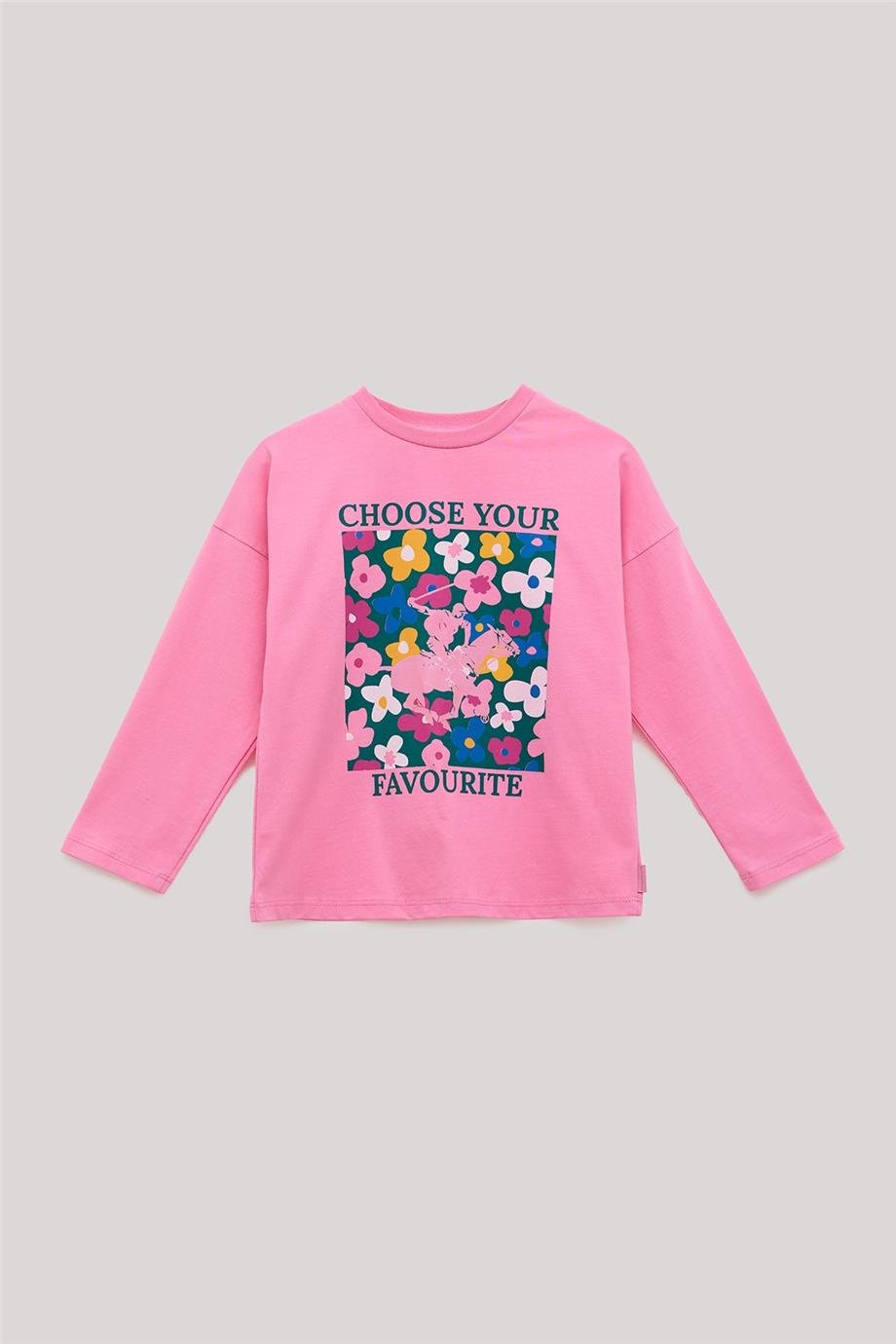 Beverly Hills Polo Club Kız Çocuk Pembe T-Shirt
