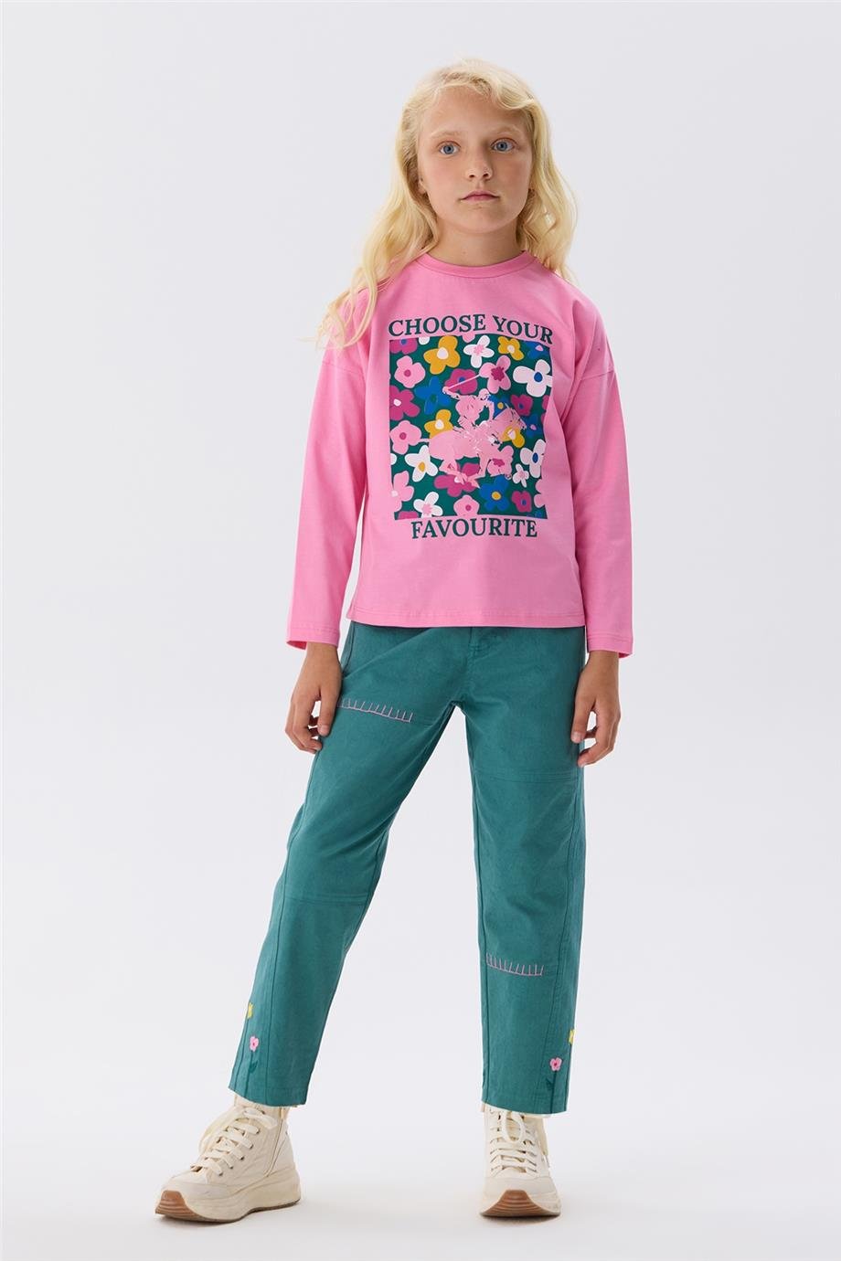 Beverly Hills Polo Club Kız Çocuk Pembe T-Shirt