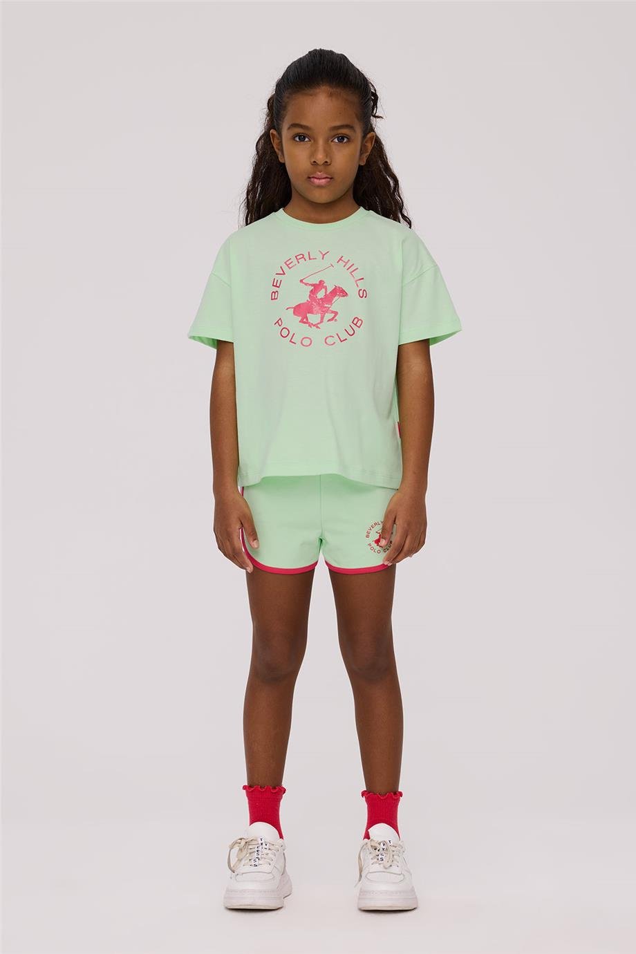 Beverly Hills Polo Club Kız Çocuk Yeşil Tshirt