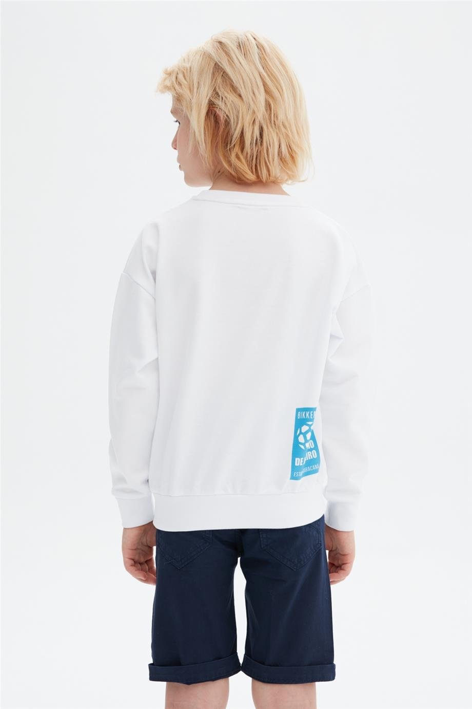 Bikkembergs Erkek Çocuk Beyaz Sweatshirt
