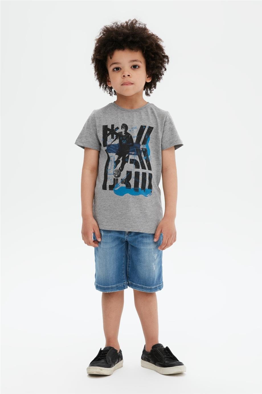 Bikkembergs Erkek Çocuk Gri T-Shirt