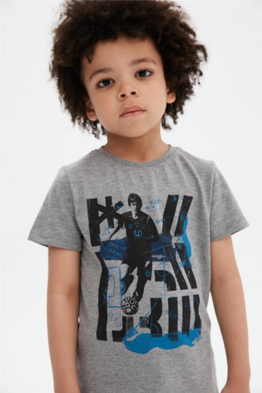 Bikkembergs Erkek Çocuk Gri T-Shirt