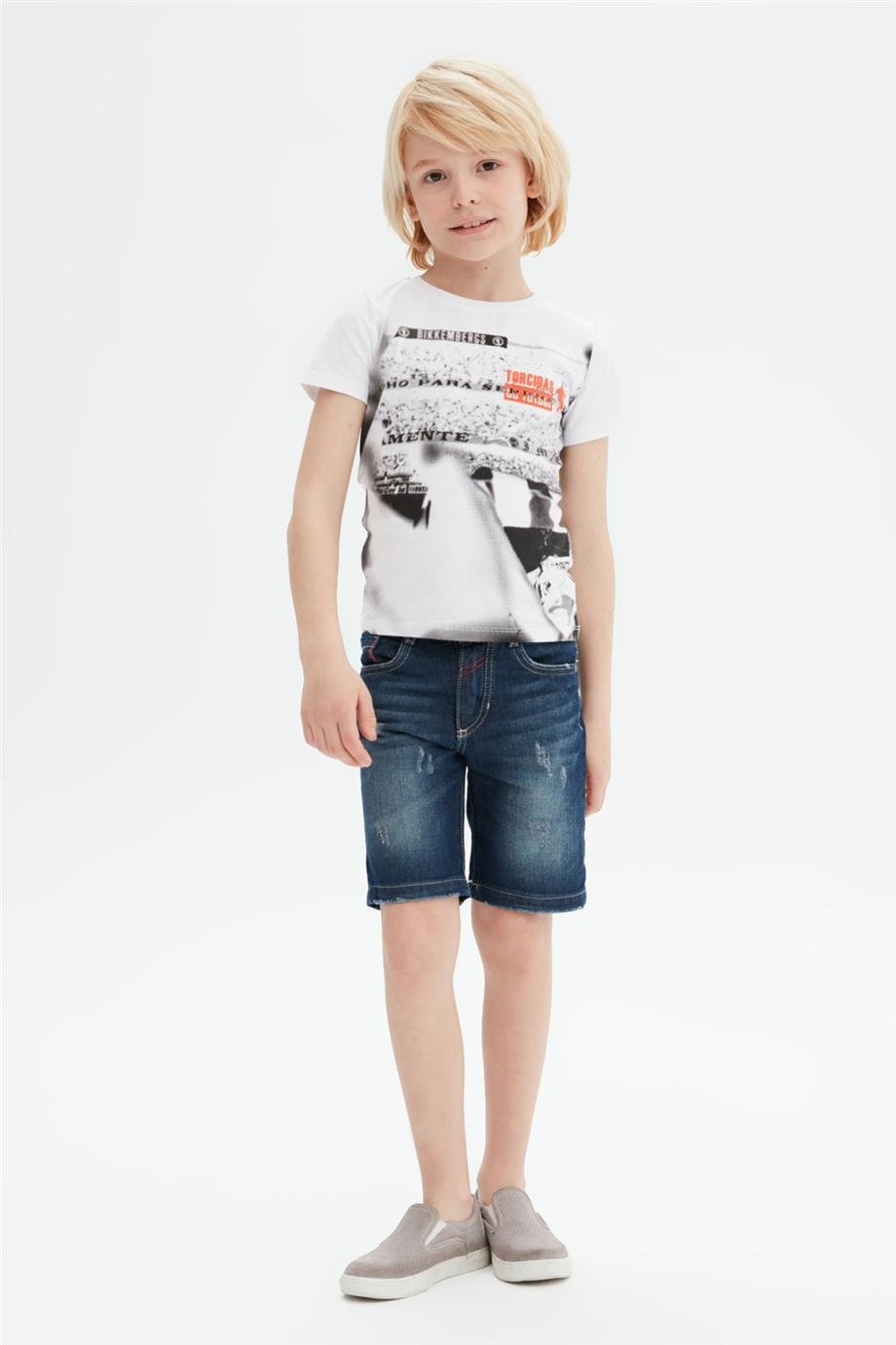 Bikkembergs Erkek Çocuk Lacivert Jean Şort
