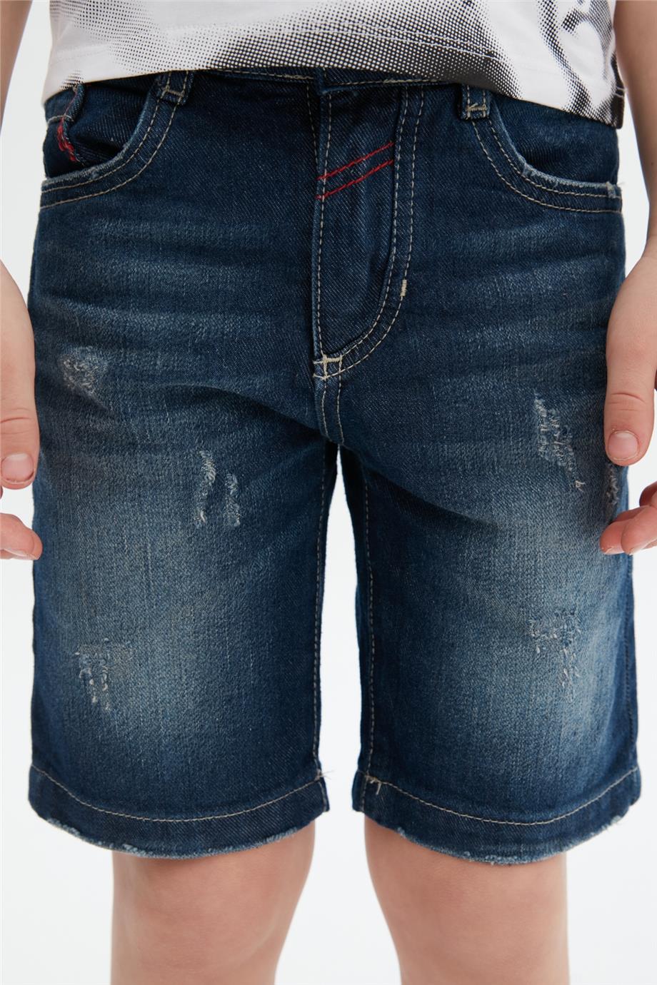 Bikkembergs Erkek Çocuk Lacivert Jean Şort