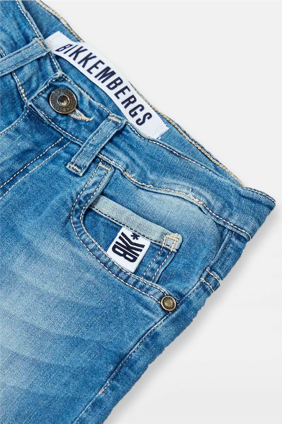 Bikkembergs Erkek Çocuk Mavi Jean Şort