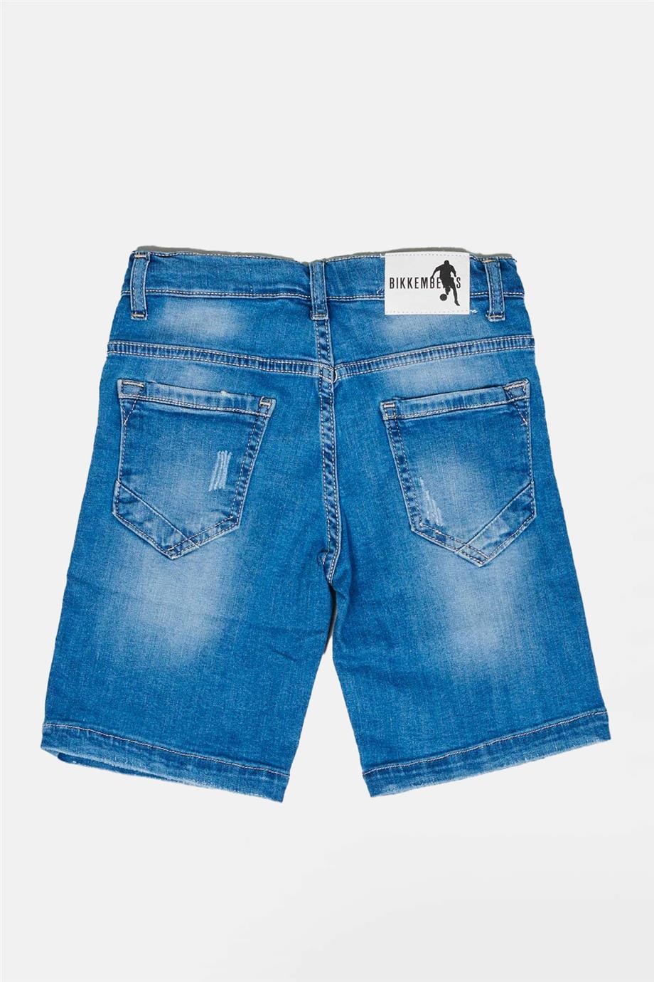 Bikkembergs Erkek Çocuk Mavi Jean Şort